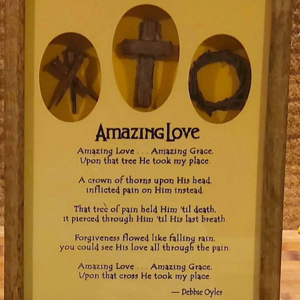 AMAZING LOVE SHADOW BOX PLAQUE BY DEBBIE OYLER - GIFT QUALITY!